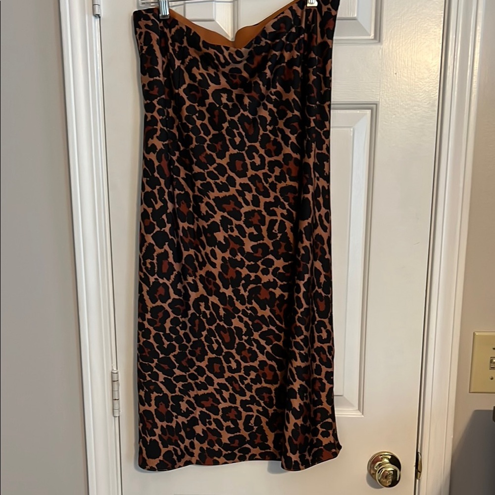 J. Crew Brown Black Midi Pencil Skirt Night Out